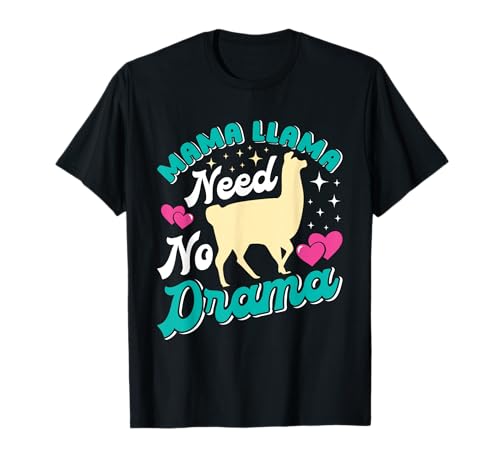 Werdende Mutter MAMA LLAMA NEED NO DRAMA Bald Mama T-Shirt von Bald Mama Shirt Werdende Mutter Tag Baby Lama