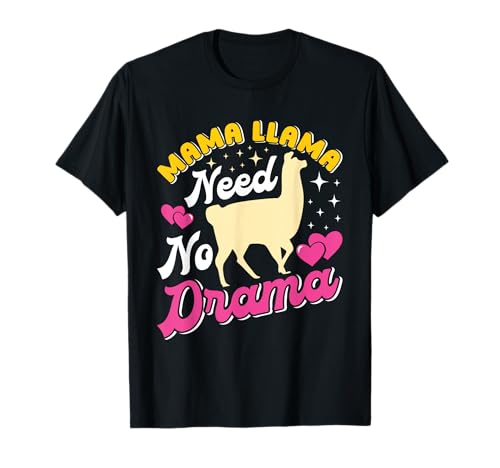 Werdende Mutter MAMA LLAMA NEED NO DRAMA Bald Mama T-Shirt von Bald Mama Shirt Werdende Mutter Tag Baby Lama