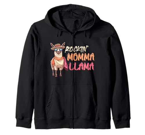 Werdende Mutter Rockin' Mama Llama Lustig Bald Mama Kapuzenjacke von Bald Mama Shirt Werdende Mutter Tag Baby Lama