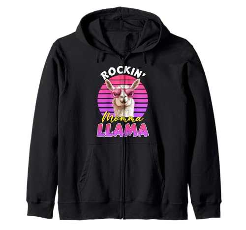 Werdende Mutter Rockin' Mama Llama Lustig Bald Mama Kapuzenjacke von Bald Mama Shirt Werdende Mutter Tag Baby Lama