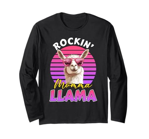 Werdende Mutter Rockin' Mama Llama Lustig Bald Mama Langarmshirt von Bald Mama Shirt Werdende Mutter Tag Baby Lama