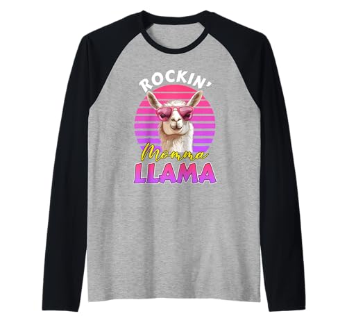 Werdende Mutter Rockin' Mama Llama Lustig Bald Mama Raglan von Bald Mama Shirt Werdende Mutter Tag Baby Lama