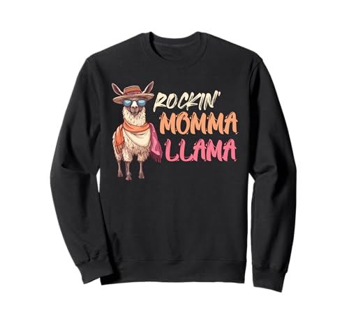 Werdende Mutter Rockin' Mama Llama Lustig Bald Mama Sweatshirt von Bald Mama Shirt Werdende Mutter Tag Baby Lama