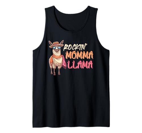 Werdende Mutter Rockin' Mama Llama Lustig Bald Mama Tank Top von Bald Mama Shirt Werdende Mutter Tag Baby Lama