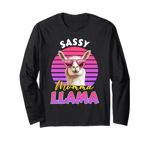 Werdende Mutter Sassy Mama Llama Lustiges Bald Mama Langarmshirt von Bald Mama Shirt Werdende Mutter Tag Baby Lama