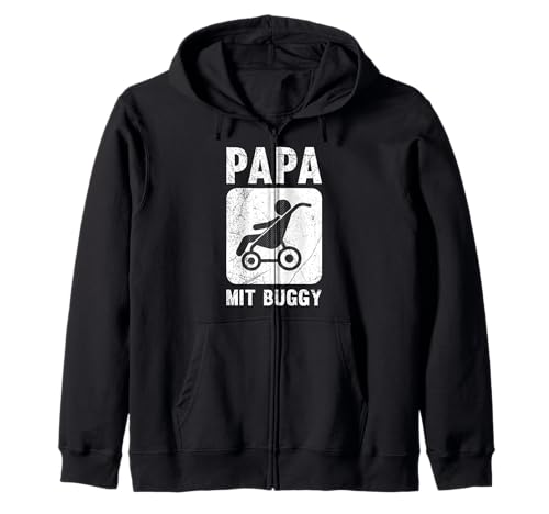 Werdender Vater PAPA MIT BUGGY Lustiges Bald Papa Kapuzenjacke von Bald Papa Shirt Werdender Vater sein Vaterschaft