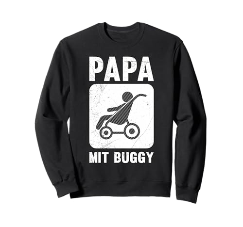 Werdender Vater PAPA MIT BUGGY Lustiges Bald Papa Sweatshirt von Bald Papa Shirt Werdender Vater sein Vaterschaft