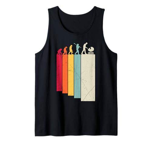 Werdender Vater PAPA SCHIEBT KINDERWAGEN Retro Bald Papa Tank Top Werdender Vater PAPA SCHIEBT KINDERWAGEN Retro Bald Papa Tank Top von Bald Papa Shirt Werdender Vater sein Vaterschaft