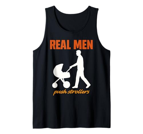 Werdender Vater REAL MEN PUSH STROLLERS Lustig Vaterschaft Tank Top von Bald Papa Shirt Werdender Vater sein Vaterschaft