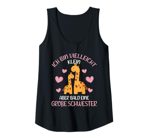 Damen Ich Bin Bald eine Große Schwester 2025 Giraffe Mädchen Tank Top von Bald große Schwester Geschwister Nachwuchs Outfits