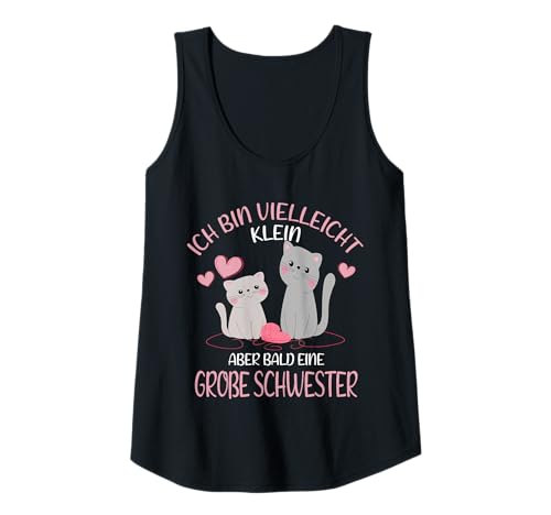 Damen Ich Bin Bald eine Große Schwester 2025 Katze Mädchen Tank Top von Bald große Schwester Geschwister Nachwuchs Outfits