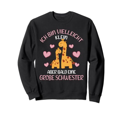 Ich Bin Bald eine Große Schwester 2025 Giraffe Mädchen Sweatshirt von Bald große Schwester Geschwister Nachwuchs Outfits