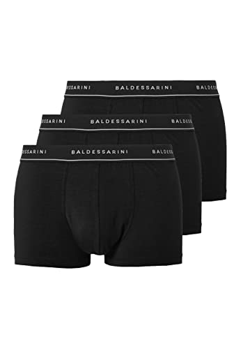 Baldessarini Herren Boxer Unterhosen Stretch Cotton Pants 90002 3er Pack, Farbe:Schwarz, Wäschegröße:2XL, Artikel:-930 schwarz-dunkel von Baldessarini