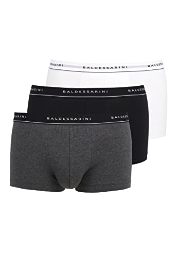 Baldessarini Herren Short-Pants, Baumwolle, Elastan, Single Jersey, grau, Melange, 3er Pack 7 von Baldessarini