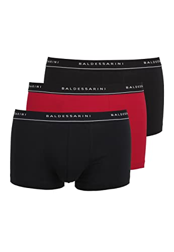 Baldessarini Herren Short-Pants, Baumwolle, Elastan, Single Jersey, schwarz, Melange, 3er Pack 5 von Baldessarini