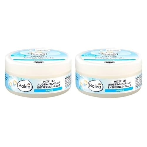 Balea Augen Make-Up Entferner Pads mit Waterproof ölhaltig, 2er Pack(2 x 50 Stück) von Balea