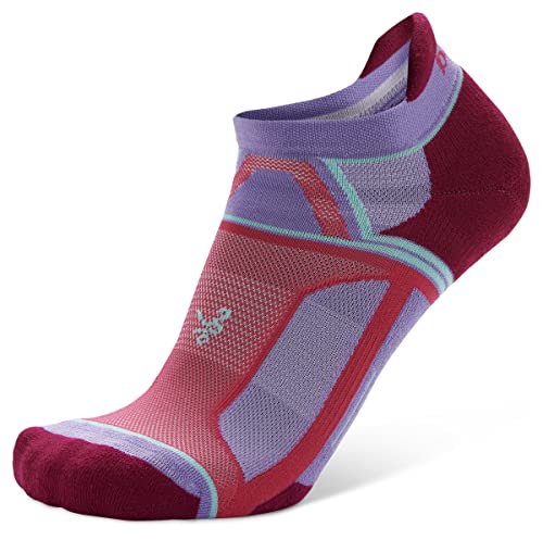 Balega Laufsocken mit versteckter Kontur, Upcycling, Schlagfestigkeit/Dämpfung, keine Show, athletische Laufsocken für Damen und Herren (1 Paar), Lavendel/Pinkberry, Größe M von Balega