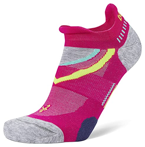 Balega Damen Ultraglide Cushioning Performance No Show Athletic Laufsocken (1 Paar) Socken, Electric Pink/Midgrey, Large von Balega