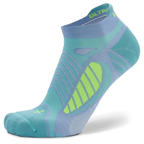 Balega Ultraglide Cushioned Performance No Show Athletic Running Socks for Men and Women (1 Pair) - Ergonomic Fit, Moisture-Wicking, Breathable, Seamless Toe, Blue, Small (UK Size 4-7)) von Balega