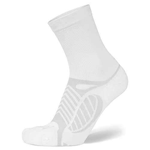 Balega Ultralight Lightweight Performance Crew Athletic Running Socks for Men and Women (1 Pair)-Cushioned,Breathable,Moisture-Wicking,Seamless Toe,Ergonomic Fit,White,X-Large (UK Size 11-13) von Balega