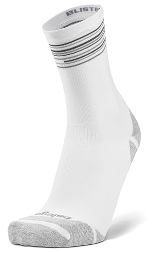 Balega Unisex Blister Resist Light Mini Crew Socken, Weiss/opulenter Garten, X-Large von Balega