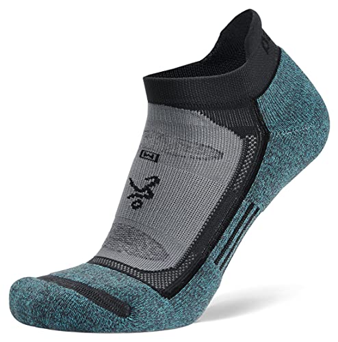 Balega Unisex Blister Resist No Show Performance Athletic Laufsocken für Damen und Herren, grau/blau, Small von Balega