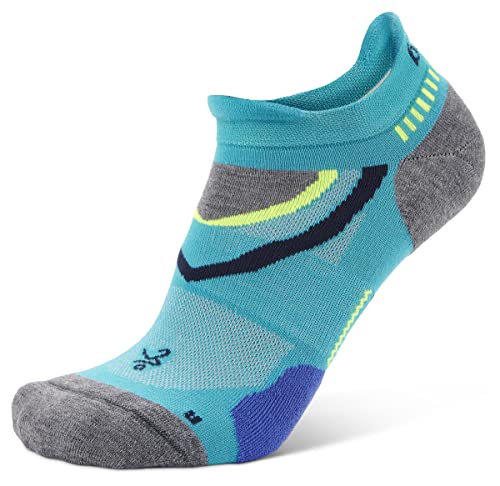 Balega Unisex-Erwachsene Ultraglide Cushioning Performance No Show Athletic Laufsocken (1 Paar) Socken, Lake Blue/Grey Heather, Large von Balega