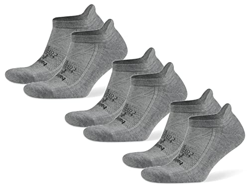 Balega Unisex Hidden Comfort No Show Damen und Herren (3er-Pack) Performance Athletic Laufsocken, Holzkohle, X-Large von Balega