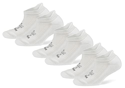 Balega Unisex Hidden Comfort No Show Damen und Herren (3er-Pack) Performance Athletic Laufsocken, Weiß, Large von Balega