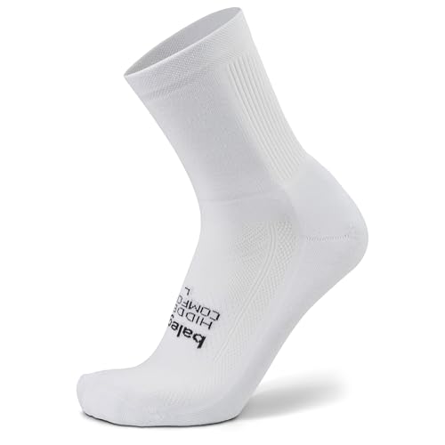 Balega Unisex Hidden Comfort Mini Crew Socken, Weiss/opulenter Garten, Medium von Balega