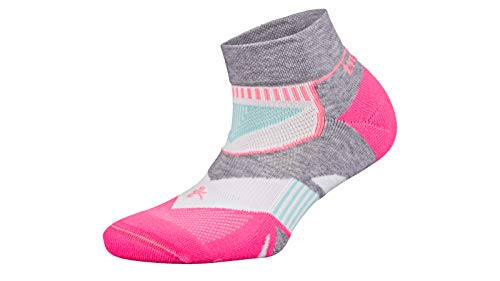 Balega Women's Enduro Low Cut Sock (Grey/Pink, L) von Balega