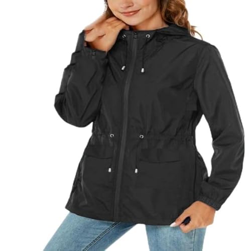 Regenjacke Damen Wasserdicht Leicht Regenjacke Faltbar Windbreaker Packbare Regenmantel mit Kapuze Windjacke Wandern Regenjacken mit Taschen Regenjacke Damen Wasserdicht Leicht Regenjacke Faltbar Windbreaker Packbare Regenmantel mit Kapuze Windjacke Wandern Regenjacken mit Taschen von Balems