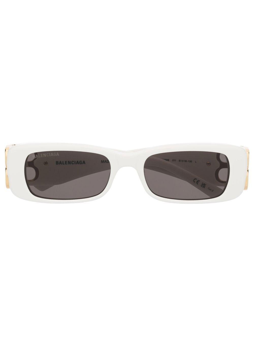 Balenciaga Eyewear Eckige Dynasty Sonnenbrille - Weiß von Balenciaga Eyewear