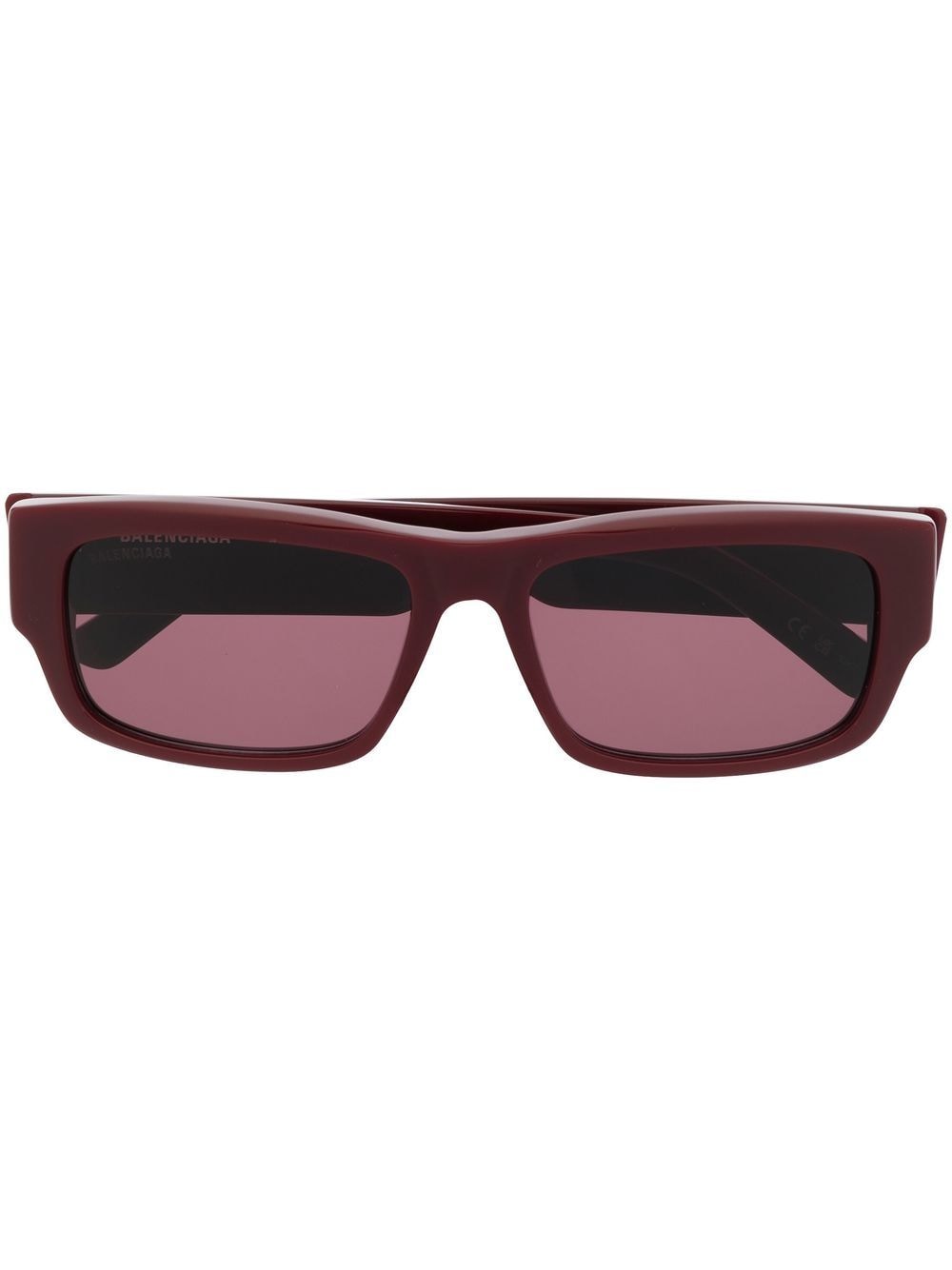 Balenciaga Eyewear Sonnenbrille mit eckigem Gestell - Rot von Balenciaga Eyewear