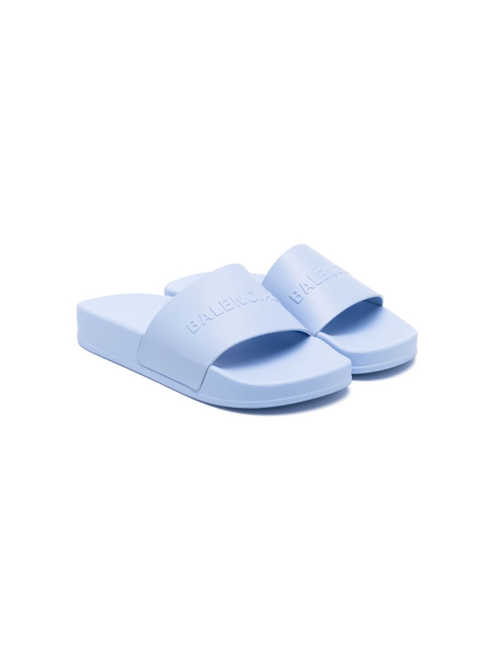 Balenciaga Kids Slipper mit Logo-Prägung - Blau von Balenciaga Kids