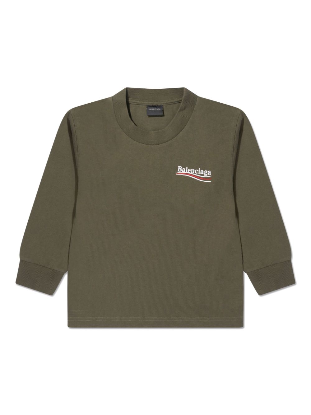 Balenciaga Kids Pullover mit Logo-Stickerei - Grün von Balenciaga Kids