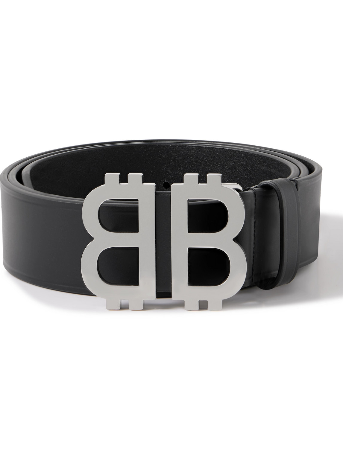 Balenciaga - 3.5cm BB Crypto Logo-Embellished Leather Belt - Men - Black - EU 85 von Balenciaga