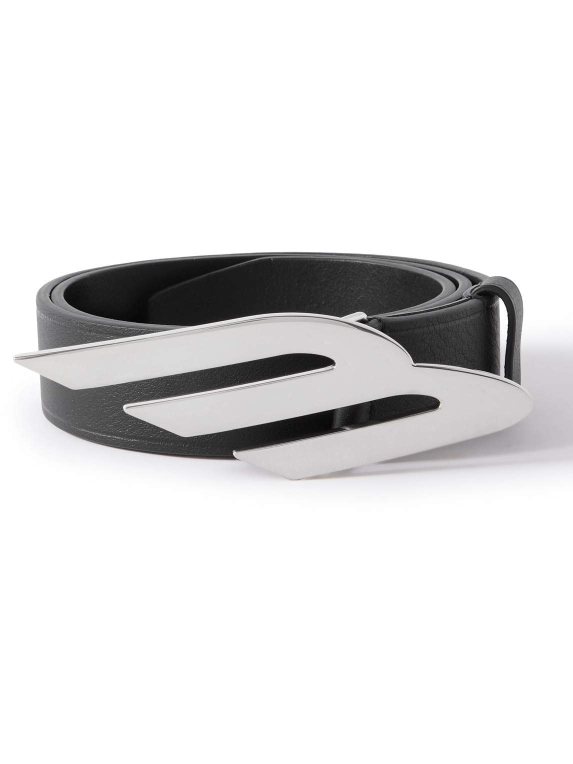 Balenciaga - 3.5cm Logo-Embellished Textured-Leather Belt - Men - Black - EU 95 von Balenciaga