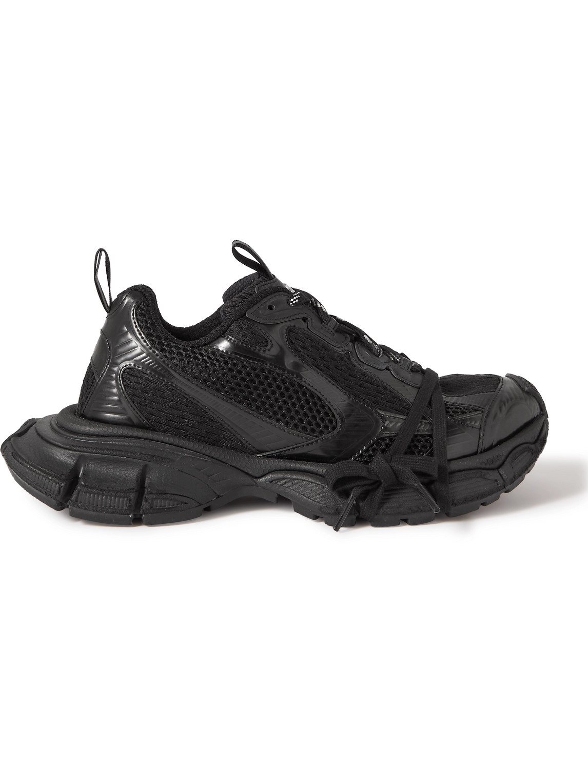 Balenciaga - 3XL Distressed Mesh and Rubber Sneakers - Men - Black - EU 44 von Balenciaga