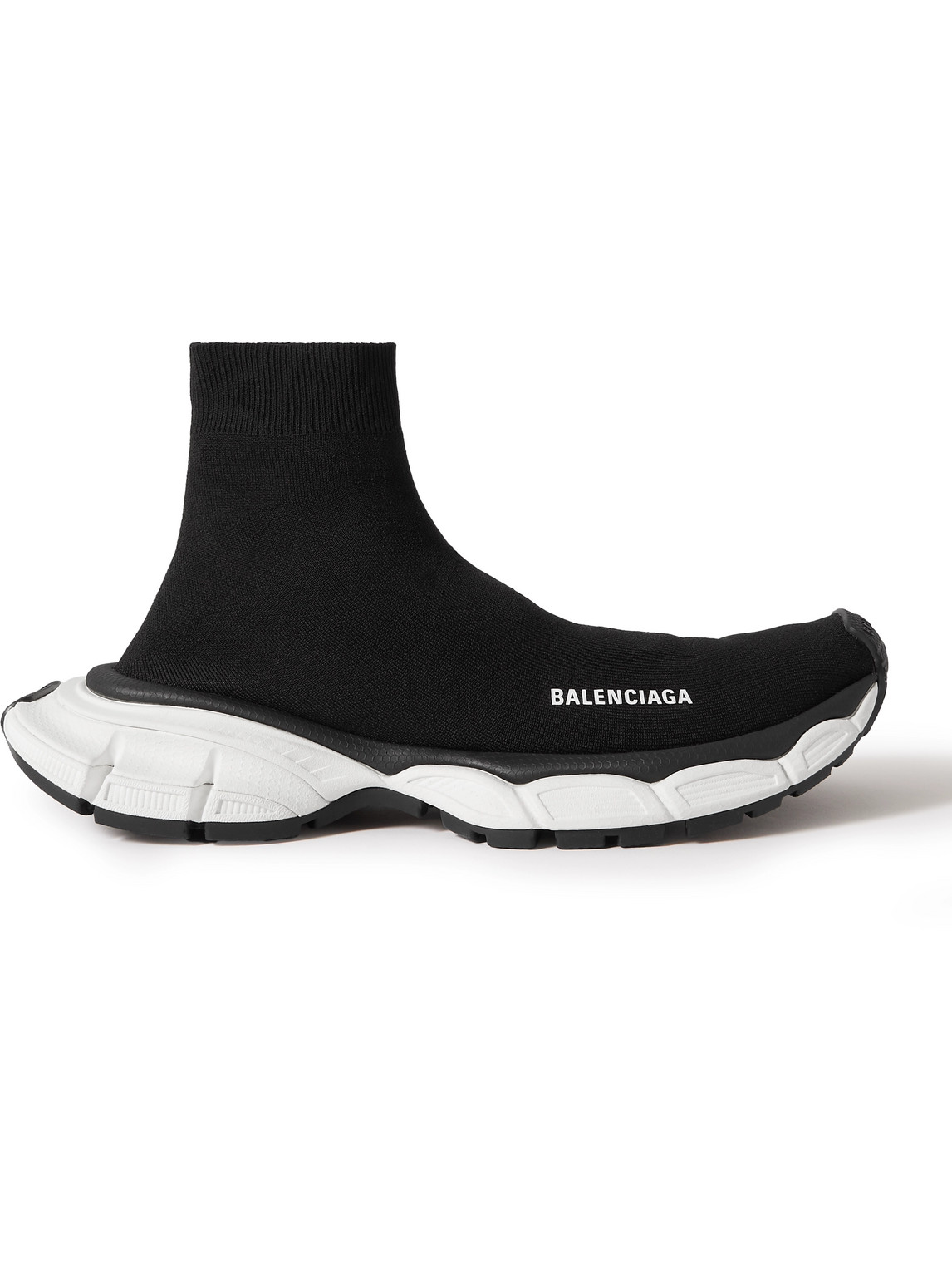 Balenciaga - 3XL Sock Logo-Print Stretch-Knit Slip-On Sneakers - Men - Black - EU 39 von Balenciaga