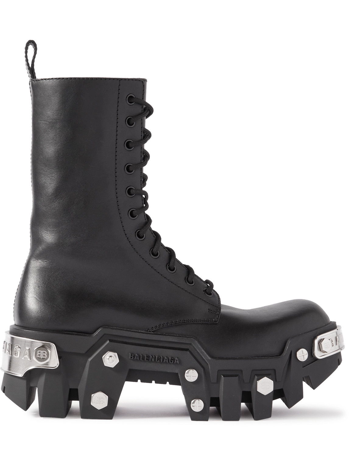 Balenciaga - Bulldozer Embellished Leather Boots - Men - Black - EU 42 von Balenciaga