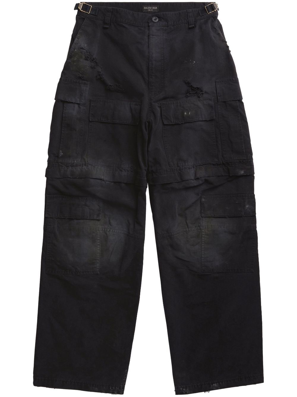 Balenciaga Cargohose in Distressed-Optik - Schwarz von Balenciaga