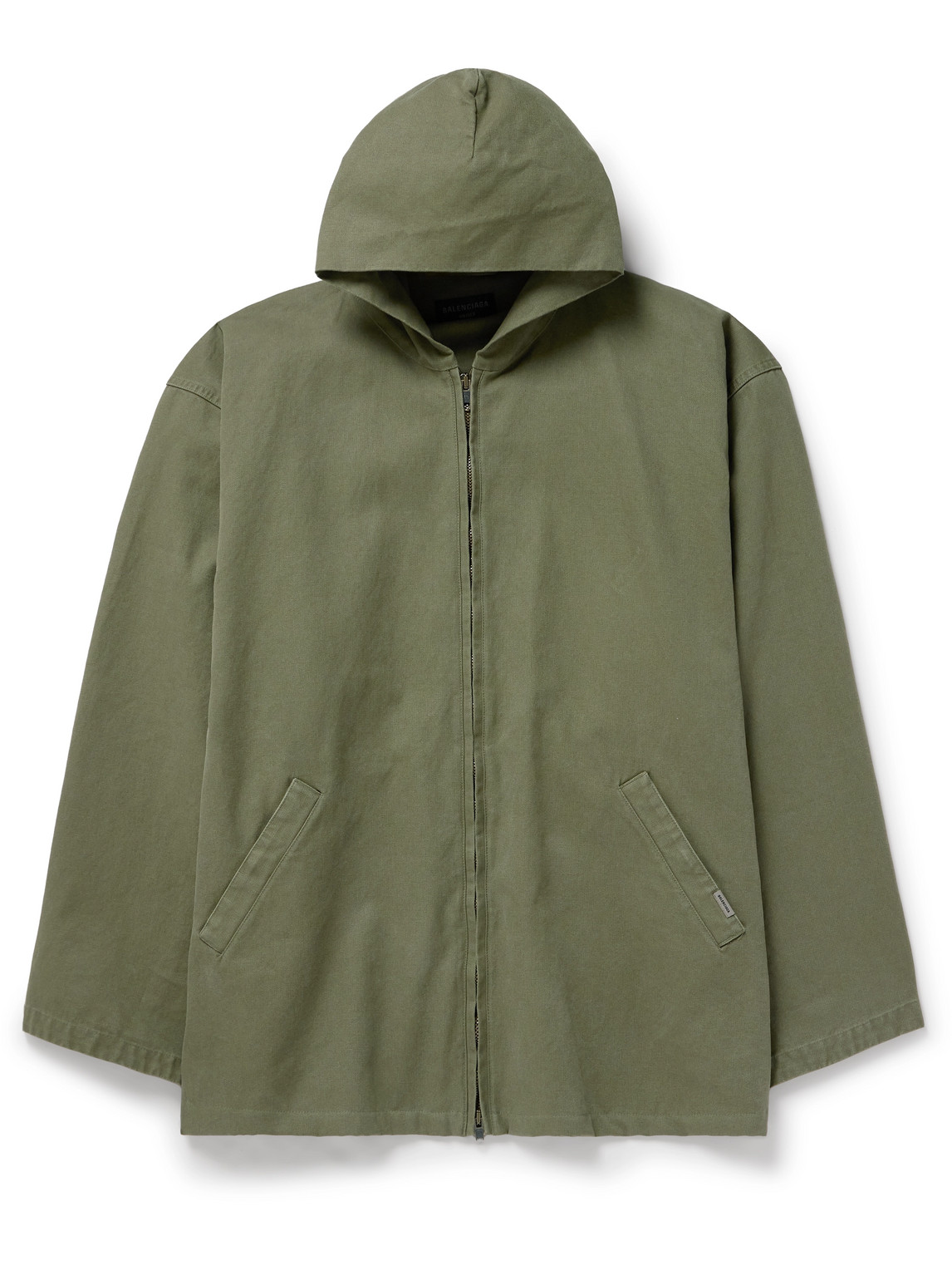 Balenciaga - Cotton-Canvas Hooded Jacket - Men - Green - S von Balenciaga