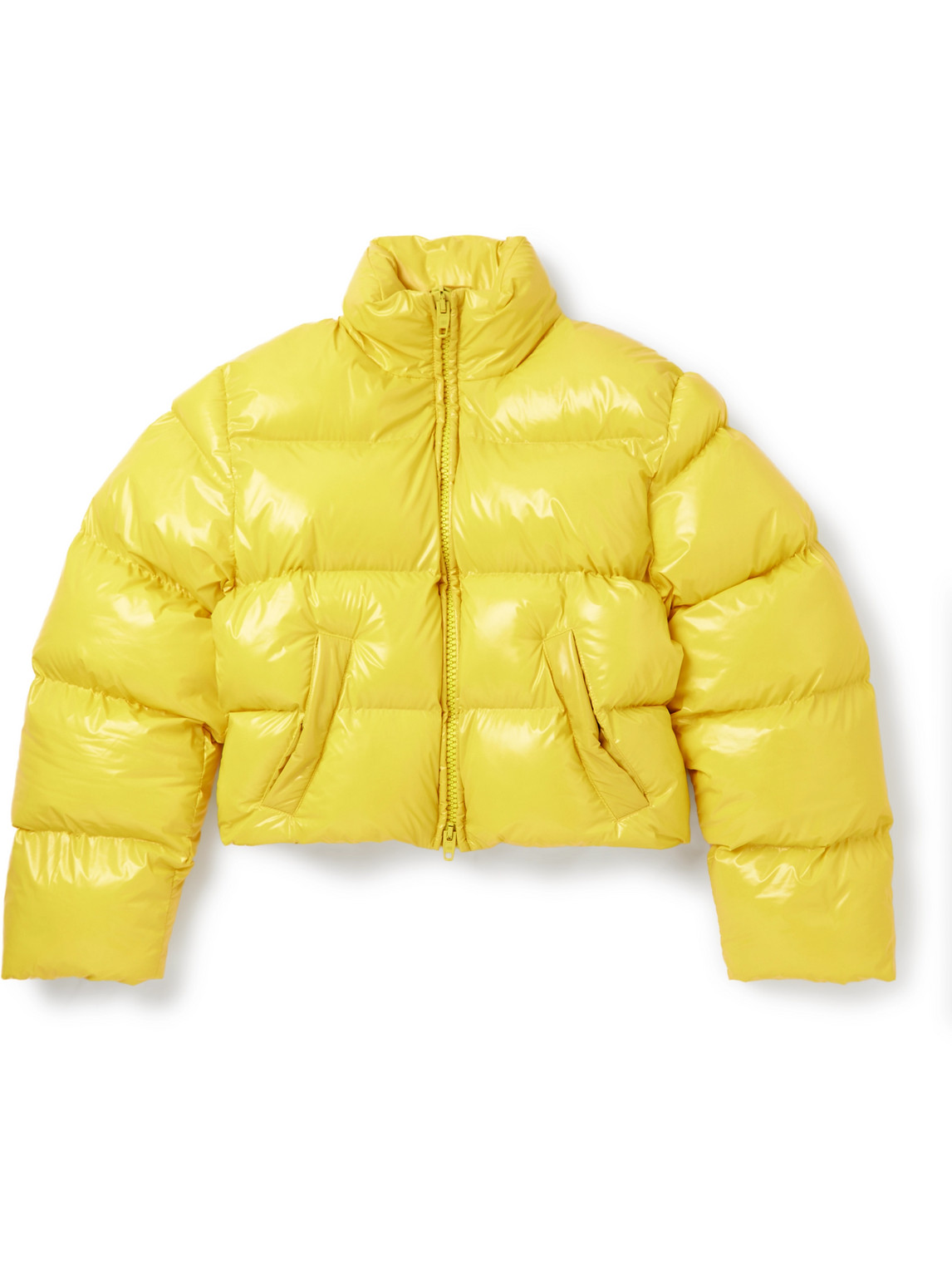 Balenciaga - Cropped Padded Shell Jacket - Men - Yellow - M von Balenciaga