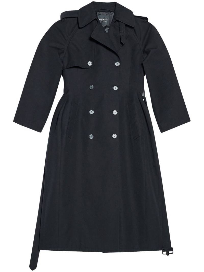 Balenciaga Doppelreihiger Trenchcoat - Schwarz von Balenciaga