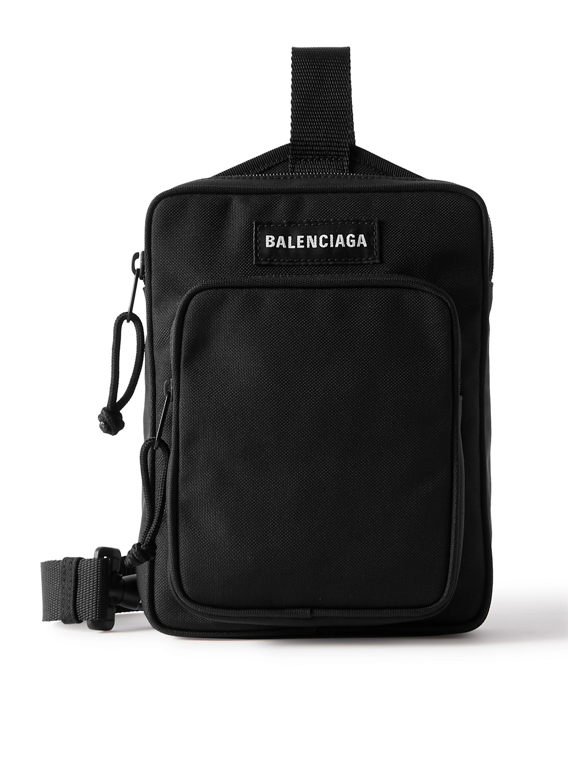 Balenciaga - Explorer Logo-Appliquéd Canvas Messenger Bag - Men - Black von Balenciaga