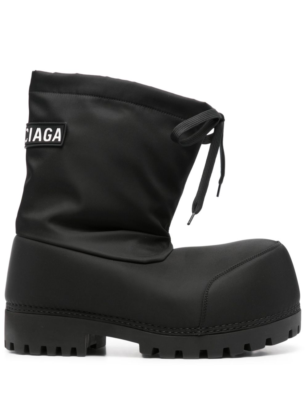 Balenciaga Gefütterte Stiefel mit Logo-Patch - Schwarz von Balenciaga