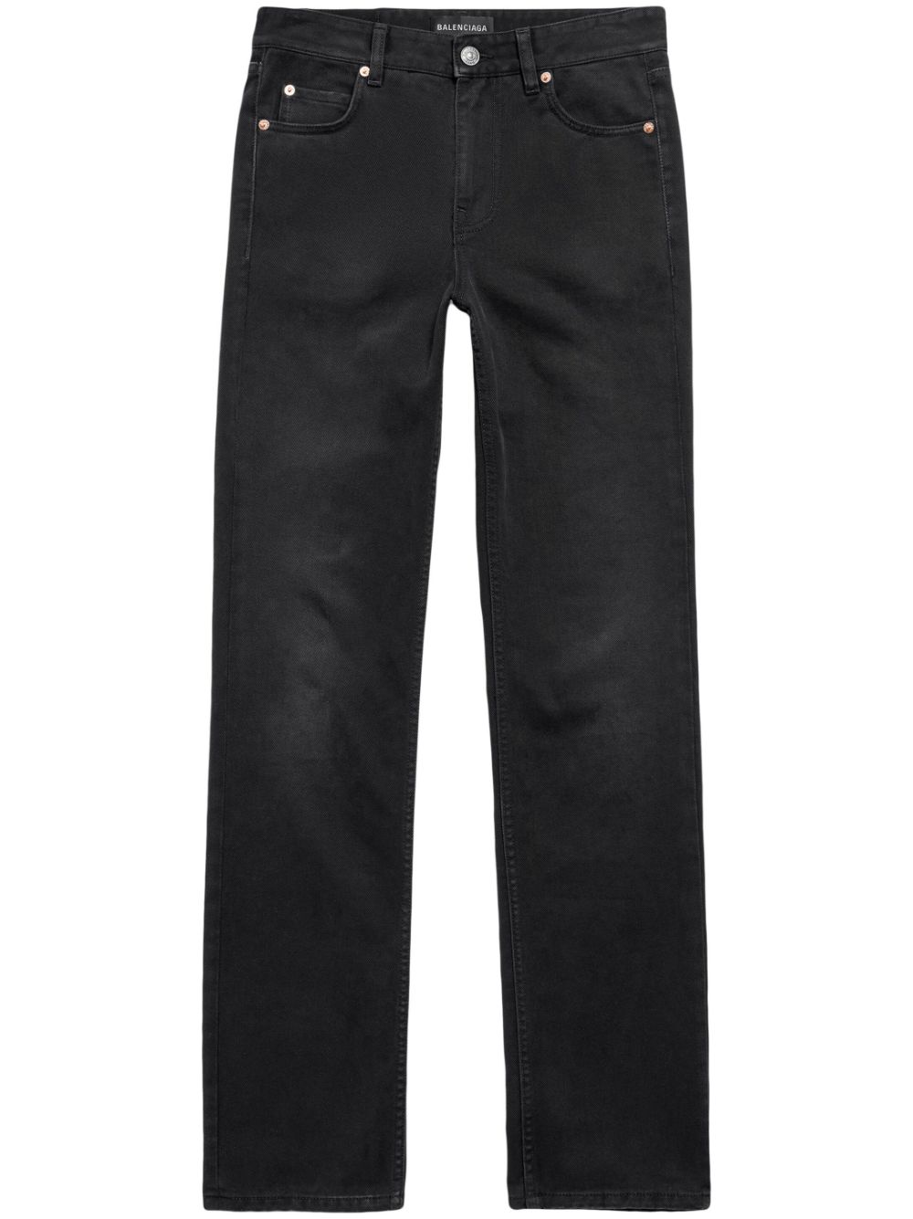 Balenciaga Halbhohe Straight-Leg-Jeans - Schwarz von Balenciaga