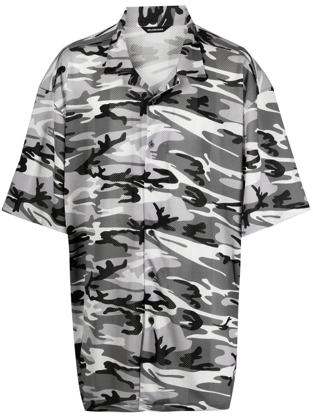 Balenciaga Hemd mit Camouflage-Print - Grau von Balenciaga