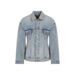 Balenciaga Hourglass Hellindigo Baumwoll-denimjacke von Balenciaga